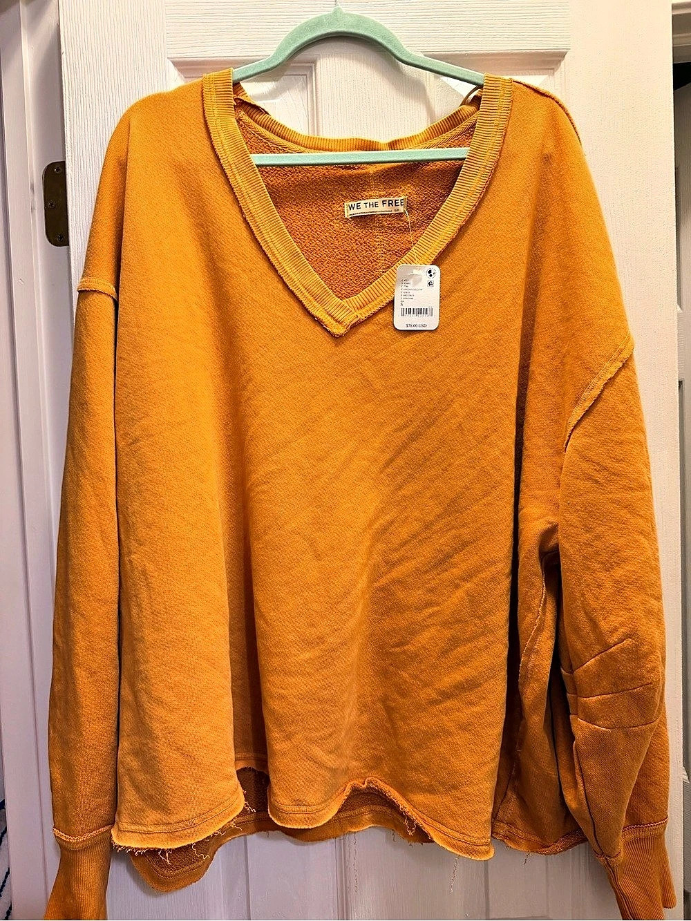 We The Free Venice V-Neck Sweatshirt golden yellow Small